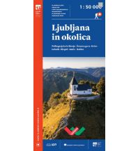 Hiking Maps Slovenia PZS-Wanderkarte Ljubljana in okolica/Laibach und Umgebung 1:50.000 Planinska Zveza Slovenije