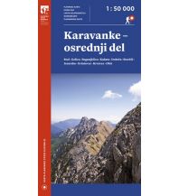 Hiking Maps Carinthia PZS-Wanderkarte Karavanke - osrednji del 1:50.000 Planinska Zveza Slovenije