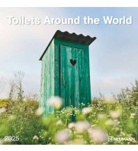 Calendars Toilets Around the World 2025 - Wand-Kalender - Broschüren-Kalender - 30x30 - 30x60 geöffnet - Toiletten-Kalender Neumann druck 