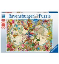 Children's Books and Games Ravensburger Puzzle 17117 Weltkarte mit Schmetterlingen 3000 Teile Puzzle Ravensburger Spiele