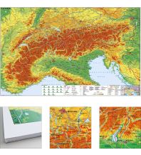 Europa Alpenraum mit Weitwander- und Radfernwegen zum Pinnen auf EasyPrint - Platte Stiefel GmbH