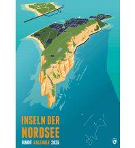 Kalender Marmota: Inseln der Nordsee 2025 – Wandkalender – Inselkarten – Hochformat A3 29,7 x 42 cm DUMONT Kalenderverlag