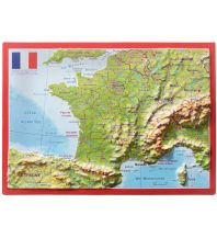 Raised Relief Maps Georelief Reliefpostkarte - Frankreich georelief GbR