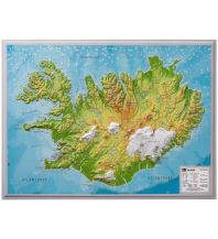 Raised Relief Maps Georelief 3D Reliefkarte - Island klein ohne Rahmen 1:1.500.000 georelief GbR