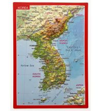 Raised Relief Maps Georelief Postkarte - Korea georelief GbR