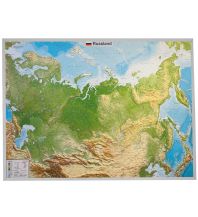 Raised Relief Maps 3D Russland groß mit Alu-Rahmen georelief GbR
