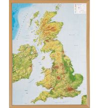 Großbritannien mit Holzrahmen natur 1:1.400.000 georelief GbR