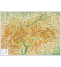 3D Reliefkarte Tirol 1:325.000 mit Alu-Rahmen georelief GbR