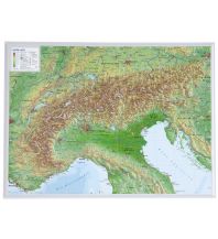 Reliefkarten 3D Reliefkarte Alpen 1:2.400.000 ohne Rahmen georelief GbR