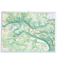 Reliefkarten Sächsische Schweiz klein 1:50.000 ohne Rahmen georelief GbR