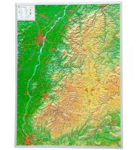 Raised Relief Maps 3D Reliefkarte Schwarzwald 1:200.000 ohne Rahmen georelief GbR