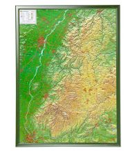 Raised Relief Maps Schwarzwald groß mit Holzrahmen grün 1:200.000 georelief GbR