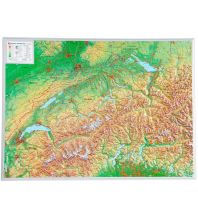 Reliefkarten 3D Reliefkarte Schweiz 1:500.000 ohne Rahmen georelief GbR