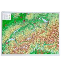 Raised Relief Maps 3D Reliefkarte Schweiz 1:1.000.000 ohne Rahmen georelief GbR