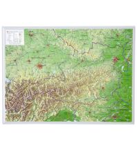 Reliefkarten 3D Reliefkarte Österreich 1:1.600.000 ohne Rahmen georelief GbR