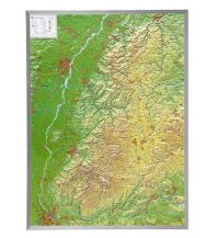 Schwarzwald groß mit Alurahmen 1:200.000 georelief GbR