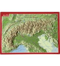 Reliefkarten 3D Reliefpostkarte Alpen  georelief GbR