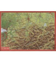 Reliefkarten 3D Reliefpostkarte Allgäu-Süd georelief GbR