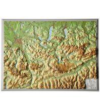 Reliefkarten 3D Reliefkarte Salzkammergut 1:300.000 ohne Rahmen georelief GbR