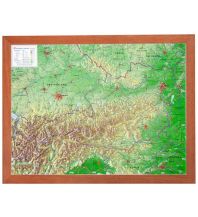 Reliefkarten 3D Reliefkarte Österreich 1:1.600.000 mit Holzrahmen georelief GbR