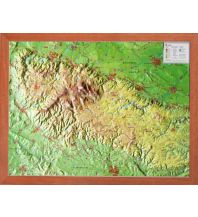 Harz klein mit Holzrahmen grün 1:200.000 georelief GbR