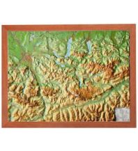 Reliefkarten 3D Reliefkarte Salzkammergut 1:300.000 mit Holzrahmen georelief GbR