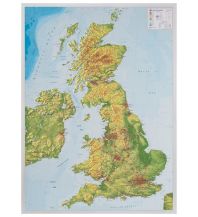 Raised Relief Maps Georelief 3D Reliefkarte - United Kingdom mit Alurahmen 1:1.400.000 georelief GbR