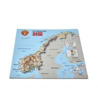 Geografie 3D Relief-Postkarte - Norway Norwegen Jana Seta