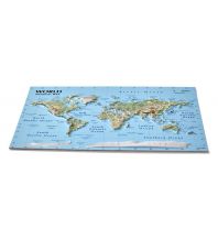 Geography 3D Relief-Postkarte - World Welt Jana Seta