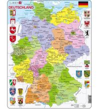 Kinderbücher und Spiele Deutschland politisch (mit allen größeren Städten) Larsen S.A.