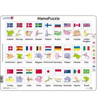 Children's Books and Games MemoPuzzle: Flags and Capitals of 27 Countries (ENG) Larsen S.A.