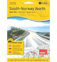 Road Maps Scandinavia Nordeca-Straßenkarte 2176, Sør-Norge nord/Nördliches Südnorwegen 1:500.000 Nordeca