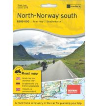 Road Maps Scandinavia Nordeca Veikart/Straßenkarte, Nord-Norge sør/Nordnorwegen Süd 1:500.000 Nordeca