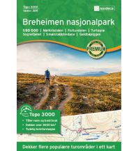 Hiking Maps Scandinavia Nordeca Topo3000 3011, Breheimen nasjonalpark 1:50.000 Nordeca