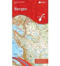 Wanderkarten Skandinavien Norge-serien-Karte 10037, Bergen 1:50.000 Nordeca