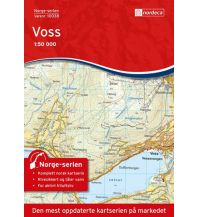 Wanderkarten Skandinavien Norge-serien-Karte 10038, Voss 1:50.000 Nordeca