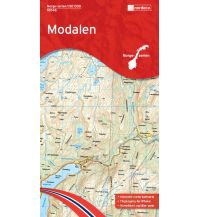 Wanderkarten Skandinavien Norge-serien-Karte 10046, Modalen 1:50.000 Nordeca