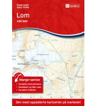 Wanderkarten Skandinavien Norge-serien-Karte 10064, Lom 1:50.000 Nordeca