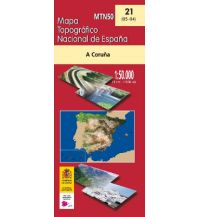 Wanderkarten Spanien CNIG-Karte MTN50 - 21, A Coruña 1:50.000 CNIG