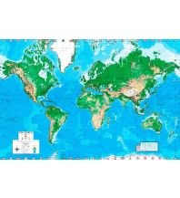 Weltkarten World Map Wall Mural 1:10.000.000 1-World Globes and Maps