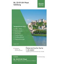 Wanderkarten Salzburg BEV-Karte 3204-West, Salzburg 1:25.000 BEV – Bundesamt für Eich- und Vermessungswesen