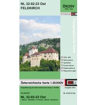 Wanderkarten Vorarlberg BEV-Karte 1223-Ost, Feldkirch 1:25.000 BEV – Bundesamt für Eich- und Vermessungswesen