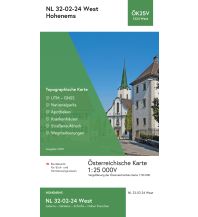 Wanderkarten Vorarlberg BEV Karte 1224-West, Hohenems 1:25.000 BEV – Bundesamt für Eich- und Vermessungswesen