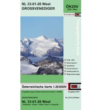 Wanderkarten Salzburg BEV-Karte 3226-West, Großvenediger 1:25.000 BEV – Bundesamt für Eich- und Vermessungswesen