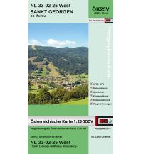 Wanderkarten Steiermark BEV-Karte 4225-West, Sankt Georgen ob Murau 1:25.000 BEV – Bundesamt für Eich- und Vermessungswesen