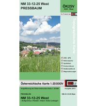 Wanderkarten Niederösterreich BEV-Karte 5325-West, Pressbaum 1:25.000 BEV – Bundesamt für Eich- und Vermessungswesen