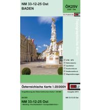 Hiking Maps Vienna BEV-Karte 5325-Ost, Baden 1:25.000 BEV – Bundesamt für Eich- und Vermessungswesen