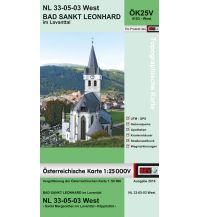 Wanderkarten Kärnten BEV-Karte 4103-West, Bad Sankt Leonhard im Lavanttal 1:25.000 BEV – Bundesamt für Eich- und Vermessungswesen