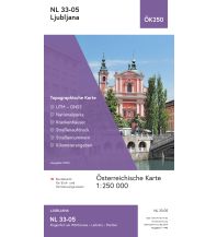 Wanderkarten Kärnten BEV-Karte NL 33-05, Ljubljana/Laibach 1:250.000 BEV – Bundesamt für Eich- und Vermessungswesen