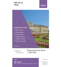 Wanderkarten Wien BEV-Karte NM 33-12, Wien 1:250.000 BEV – Bundesamt für Eich- und Vermessungswesen
